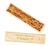Aundhegrtt Pregnancy Test Keepsake Box Surprise Baby Memory Wooden Storage Case Announcment Souvenir Collection