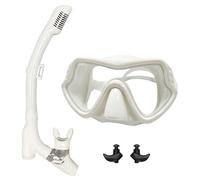 Aundhegrtt Professional Diving Mask Snorkel and Goggles- Easy Breath Snorkel Mask Designed for Comfortable Underwater Exploration Glass