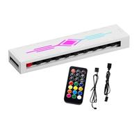 Aundhegrtt PWM Temperature Control Hub PWM Hub X10 5V 3Pin + PWM 4Pin 2 in 1, Support M/B AURA SYNC & Music Induction & IR Remote Control B