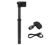 Aundhegrtt Rechargeable Electric Seatpost Wireless Bike Automatic Lifting 100mm IP67 Waterproof Travel Dropper Seatpost 34.9
