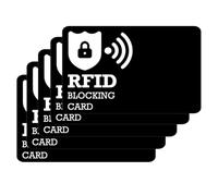 Aundhegrtt RFID Blocking Contactless NFC Debit Credit Card Passport Passenger Protector Blocker Set 5pcs Premium Slim D