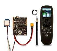 Aundhegrtt RXG7-TXG4 Remote Controller with GPS Module Color Screen Display 6-15VDC Receiver Board for RC Trawler Bait Boat Refit