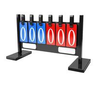 Aundhegrtt Scoreboard Basketball 6-Digit Vertical Removable Flip Scoreboard Court Scoreboard Game Records Three Red Three Blue
