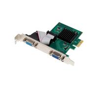 Aundhegrtt SM750 VGA 2 Port Serial Expansion Card PCIE Industrial-Grade 2D Graphics Card 1920 X 1440 HD 64MB DDR