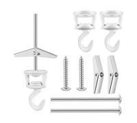 Aundhegrtt Swag Ceiling Hooks 4 Sets Heavy Duty for Hanging Plants for Baskets Lights, Swivel Hangers Outdoor String