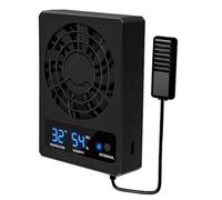 Aundhegrtt Thermometer Hygrometer with Dehumidifier Ventilation Fan Reptile Terrarium Tank LED Digital for Snakes Bearded Geckos