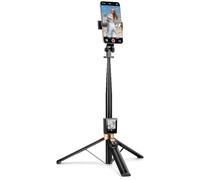 Aundhegrtt Universal 1080P HD Real-Time Back Camera Selfie Stick for Smartphone Featuring Vlog Monitoring Screen and Remote Control
