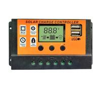 Aundhegrtt USB Interface Solar Controller 12V/24V 80A with LED LCD Display, Solar Panel Battery Regulator