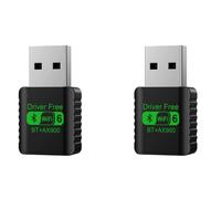 Aundhegrtt USB WiFi 6 2PCS 900Mbps 2in1 WiFi Bluetooth 5.4 Adapter Dual Band 2.4G 5GHz Wireless Lan Dongle Network Receiver Wlan