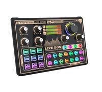 Aundhegrtt Voice Changer Denoise Sound Board with Audio Mixer for Phone Live Streaming Singing Gaming