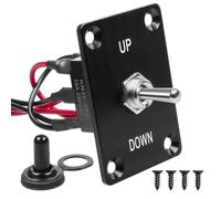 Aundhegrtt Waterproof Cap Included Button Rocker Toggle Switch Self Reset 6 Pin 3 Position Up/Down Power Transfer with Plate