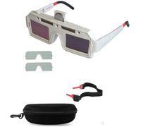 Aundhegrtt Welding Glasses for TIG-MIG Arc Plasma Cutting with Auto-Dimming Function Replaceable Lithium Battery New Goggles
