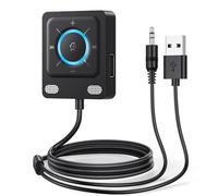Aundhegrtt Wireless Bluetooth 6.0 Car Adapter Dual Mic USB 3.5mm AUX Adapter Bluetooth Receiver