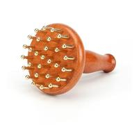 Aundhegrtt Wood Therapy Massage Tools 1pc 29-Teeth Copper Head, Home SPA Body Relaxing& Stress Relief Handheld Massager