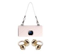 Aundhegrtt X22 Clip-on Wireless Bluetooth Headphones Featuring Noise-Canceling In-Ear Earbuds& Ear Clips, Stylish Gift for Girls