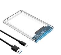 AUNEK 2.5 Inch Hard Drive Enclosure, USB 3.0 to SATA HDD SSD Case, 5Gbps External Drive Caddy, Tool-Free UASP Enclosure for 2.5 Inch SSD HDD EVO 870 Crucial WD, Compatible with Laptop, PC, PS4, Xbox