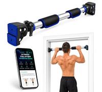 AUNEK Adjustable Pull Up Bar for Doorway, 72-97cm No Screws Chin Up Bar with Soft Foam Grips, Safety Lock System, Multifunctional Upper Body Workout Equipment for Home Gym and Strength Training