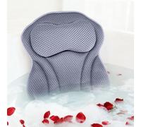 AUNEK Bath Pillow for Bathtub, Ergonomic Bath Pillows for Head and Neck Back Support, Luxury Bath Cushion with Soft 4D Mesh Fabric and Non-Slip Suction Cups, Headrest Cushion Fits All Bathtub, Hot Tub