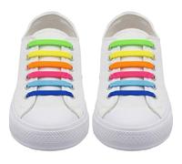 AUNEK Rainbow Shoe Laces Multicolor Replacement Strings for Kids Sneakers School Shoes Sports Trainers Running Boots Boys and Girls