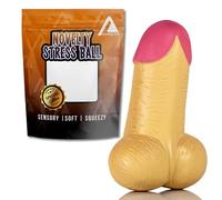 Auners - Novelty Stress Relief Ball Hand Wrist Grip Squeeze Exercise - Naughty Rude Cheeky Joke Funny Sensory Gag Gift for Men Women Her Him
