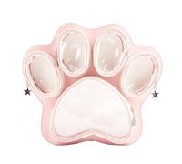 Aunewrick Cat Paw Ita Bag Kawaii Cute Backpack Ita Display Backpack with Clear Pocket Aesthetic Crossbody Shoulder Bag, Pink+white, M, Kawaii