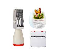 Aunewrick Egg Dater Kit, Date Stamp, 2 Fade-Resistant Inks (Red & Black), Stamper Pad, 50 Farm Fresh Eggs Instructions, for Chicken Duck Turkey Eggs