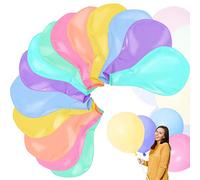 AUNGKWANG Pack of 14 Giant Balloons, Colourful, 18 Inch Macaron Balloons, Large Pastel Balloon, Latex Giant Balloon, Giant Round Balloon for Birthday, Wedding, Anniversary, Festival, Party Decorations