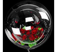 AUNGKWANG Pack of 6 Bobo Clear Balloons, 90 cm Jumbo Bobo Clear Balloons, Transparent Bubbles Bobo Balloons, Reusable Bubble Balloons, for Birthday, Wedding, Anniversary, Party Decoration (36 Inches)