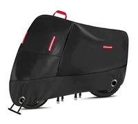 Aunis 300D Waterproof Motorcycle Cover Tarpaulin Oxford with 2 Lock Holes and 4 Reflective Strips, Universal Fit for Honda Kawasaki Yamaha, XXXL (265 x 105 x 125) cm