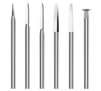 Auniwaig Wood Carving Drill Bits Set for Dremel Rotary Tool, 6Pcs Engraving Drill Accessories Kit Wood Crafts Grinding Woodworking Tool with 3mm Shank for Carving Drilling Micro Sculpture