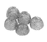 AUNMAS 100Pcs Tobacco Pipe Ball Screen, Stainless Steel 16mm Stainless Steel Washable Tobacco Pipe Screen Filter for Smoking