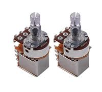 AUNMAS 2PCS Push Pull Potentiometer for Electric Guitar and Bass, Metal Switch Pots for Volume Tone Control and Modding with Dual Style Design
