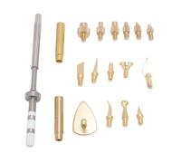 AUNMAS 3D Printer Heat Insert Tool, Brass Heat Set Insert Tips, TS100 Soldering Iron Compatible Trimming Tool Head with Connectors for Various Projects