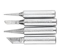 AUNMAS 4Pcs Solder Iron Tips with Tip Tin Plated Treatment, Wide Application Copper Soldering Station Tools for SOJPLCC/SOP/QFP Power Supply, Grounding, Some Components, Welding of