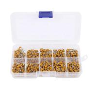 AUNMAS 500Pcs Ceramic Capacitor Kit Multilayer Assortment 0.1uF-10uF with Plastic Storage Box for Easy Sorting and Access