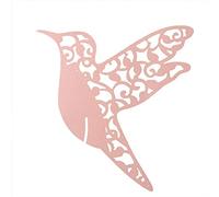 AUNMAS 50pcs Wedding Place Cards Bird Shape Wedding Hollow Name Place Cards Personalized Table Name Reception Decoration Wedding Guest Cards for Wine Glass Banquets Table Decoration(4#)