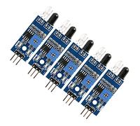 AUNMAS 5pcs IR Infrared Obstacle Avoidance Sensor, Adjustable Detection Range, Smart Car Module for Robotics and Automation Projects