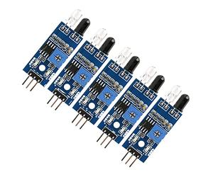 AUNMAS 5pcs IR Infrared Obstacle Avoidance Sensor, Adjustable Detection Range, Smart Car Module for Robotics and Automation Projects