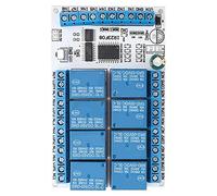 AUNMAS 8 Channel Infrared Relay, Multifunction Remote Control Switch with | Plastic Enclosure, 5V/12V Optional, 5A/6A Load Capacity, VS1838 Receiver, for Smart Home Automation
