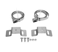 AUNMAS Adjustable Pole Mount Bracket, Strong Stainless Steel Sign Mounting Brackets with Large Water Heater Strap Clamps for Street Signs, Solar Panels, Cameras, Mailboxes