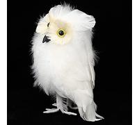 AUNMAS Artificial Owl, Party Embellishing Accessories Foam Bird Feather Ornaments White Foam Owl Simulation Owl for Home Garden