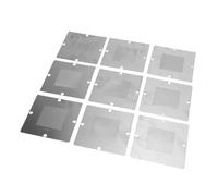 AUNMAS BGA Rework Templates, Soldering Repair Kit with 9Pcs 304 Stainless Steel Precision Stencils Not Deforming Under Heat for Laptop MotherboardGraphics Card