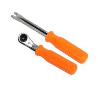 AUNMAS Brake Adjuster Release Tool Set, Carbon Steel Automatic Slack Adjuster Tool with Double Square Ratcheting Wrench for Trucks Trailers