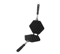AUNMAS Bubble Waffle Pan, Die Cast Aluminum Non Stick Double Sided Stovetop Bubble Waffle Maker with Anti Scald Handles for Home or Commercial Use