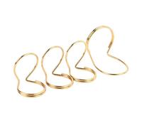 AUNMAS Butterfly Finger Pick Metal Thumb Plectrum Set 4PCS Adjustable Silver Guitar Picks for Acoustic Fingerstyle Bass Ukulele Players with Butterfly Shape and Metal Build (Gold)