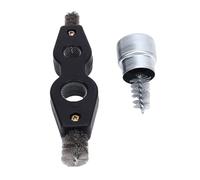 AUNMAS Car Battery Brush 4 in 1 Steel Copper Pipes Cleaner Brush, Premium ABS Handle, User Friendly for Automotive and Marine with Thread Feature for Painted Surfaces