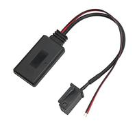 AUNMAS Car Bluetooth Adapter 12V Wired Aux Module Abs Metal | Red And Black Power Leads, Original Radio Music Playback, Factory Connection For Road Trips