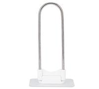 Clothes Hangers Storage Stacker Rack Holder Organizer, Wall Mounted, Self- Adhesive U-Shape Holder, Stainless Steel &PVC for Bathroom Balcony, White