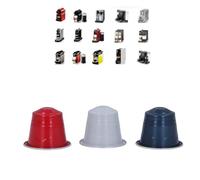 AUNMAS Coffee Capsules with Aluminum Foil Lids, Refillable Pods Set for Original Line Machines Stainless Steel Filters Stickers