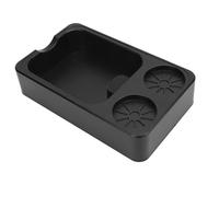 AUNMAS Coffee Knock Storage Box for 51mm 53mm 58mm Portafilter, Portable Multifunctional ABS Coffee Organizer Box for Home or Commercial Use (Black)